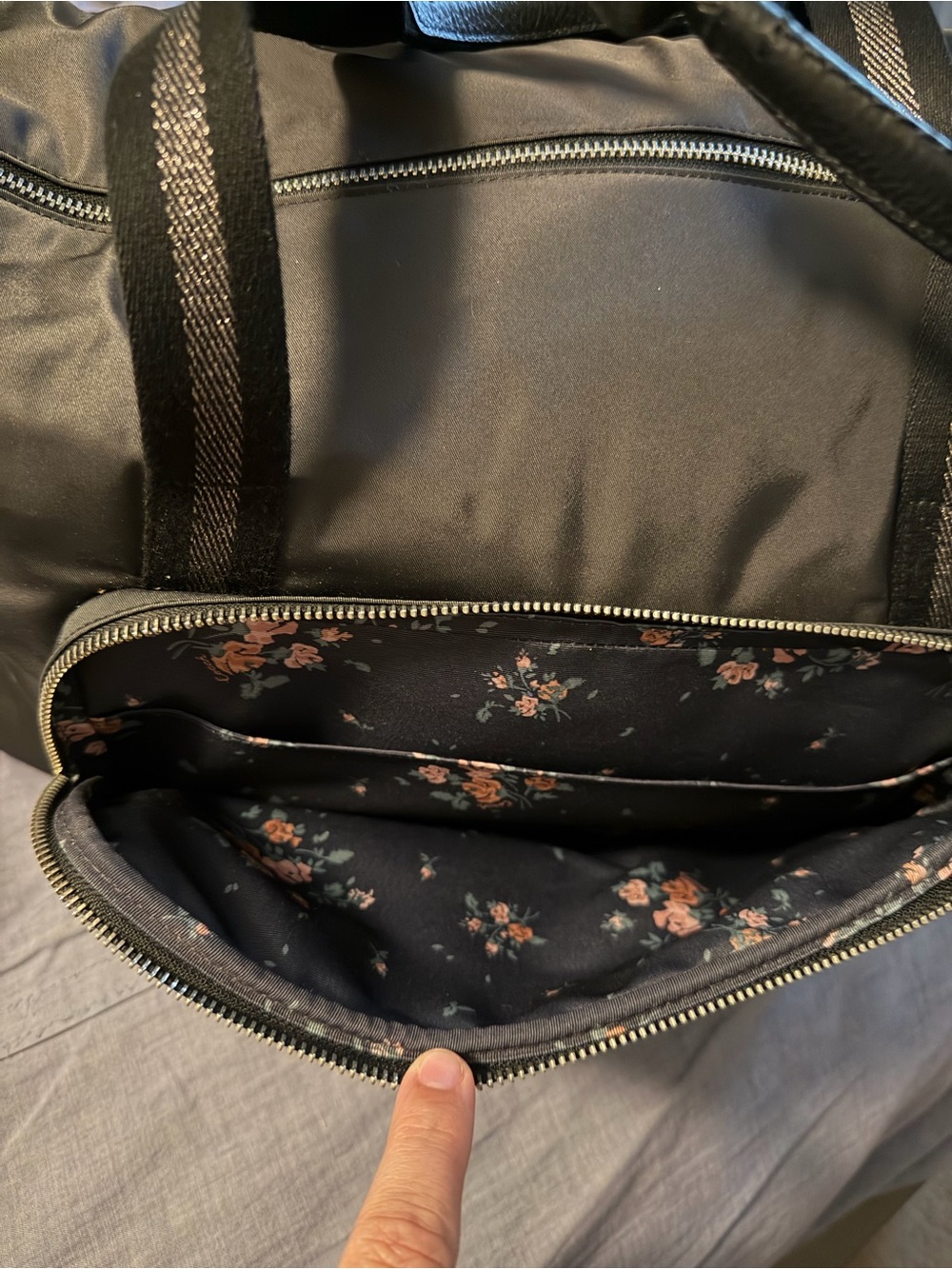 Coach Black Nylon & Leather Travel Duffel with Silver Hardware - Picture 3 of 9